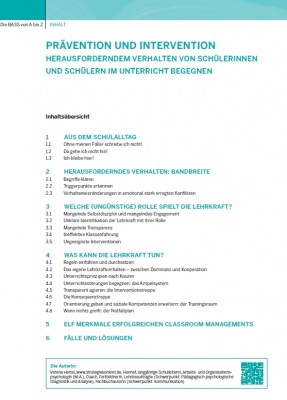 Prävention und Intervention: herausforderndem Verhalten begegnen